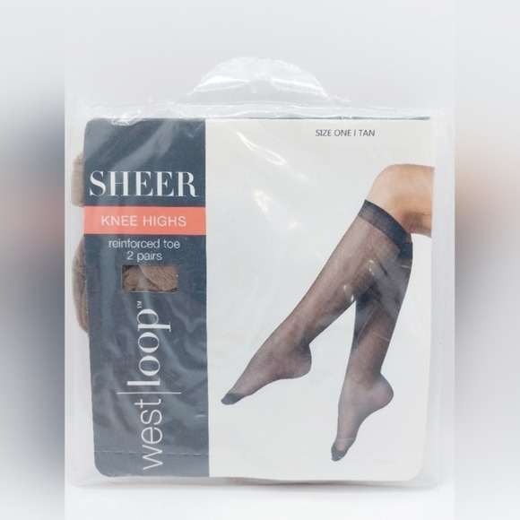 Ladies Basic One Size Knee High in‎ Tan - Picture 1 of 2